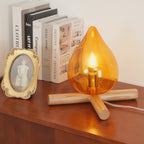 Modern Bamboo and Wood Table Lamp With Warm LED Glow — Halden Lighting
