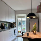Modern Metal Dome Pendant Light With Integrated LED for Kitchen and Dining — Halden Lighting