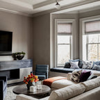 Modern Linear Metal Ceiling Light for Living Room — Halden Lighting