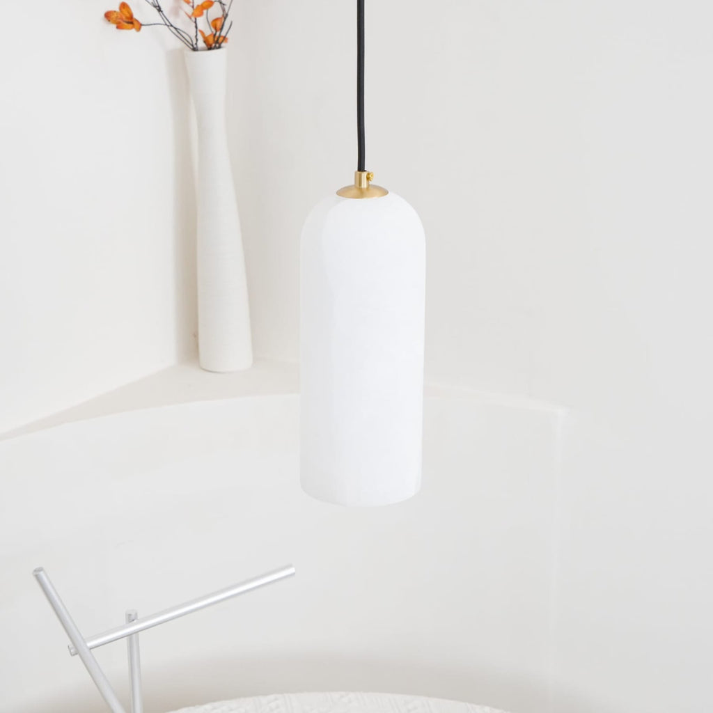 Modern Marble Pendant Light With Warm LED Glow — Halden Lighting