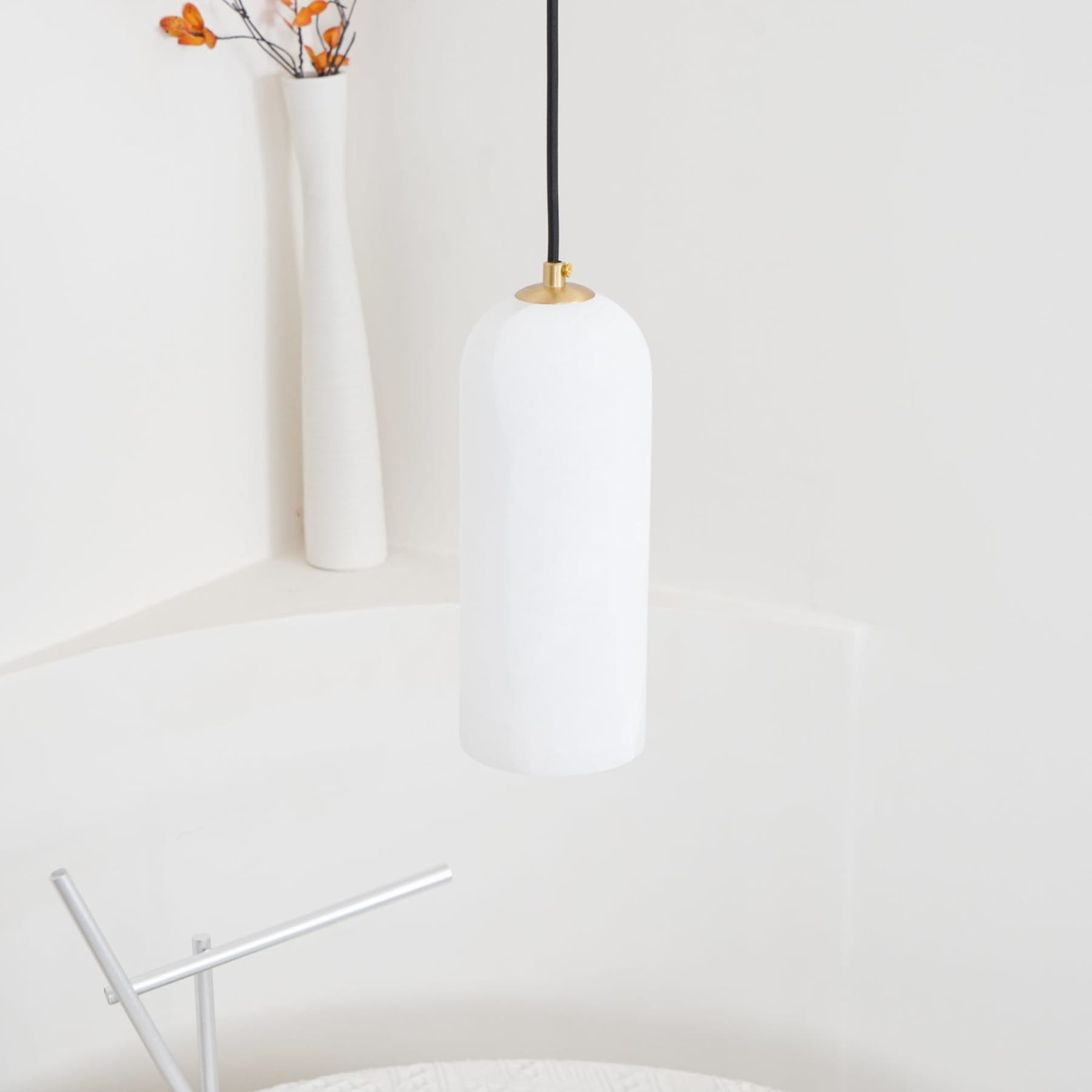 Modern Marble Pendant Light With Warm LED Glow — Halden Lighting