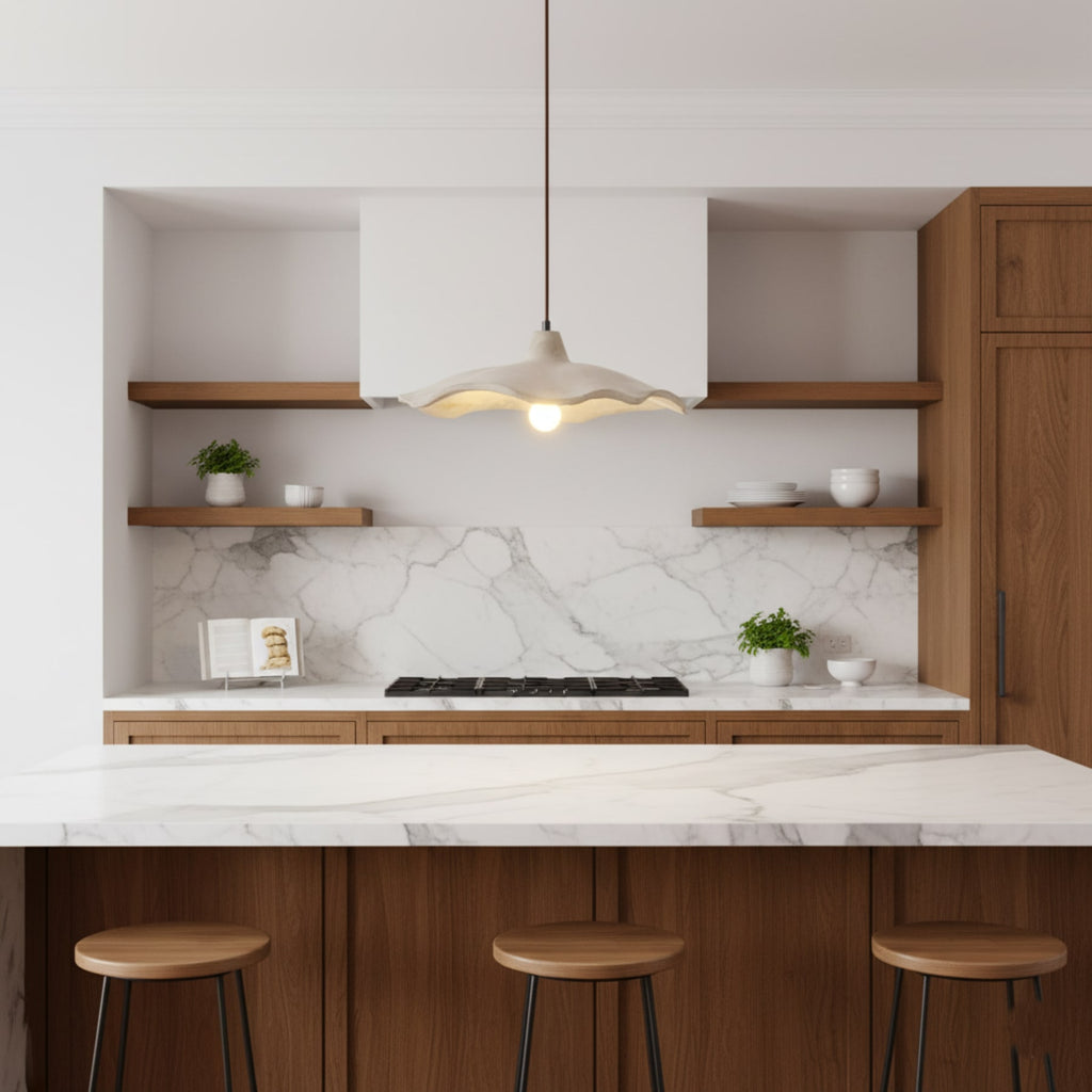 Modern Concrete Pendant Light for Dining and Kitchen — Halden Lighting