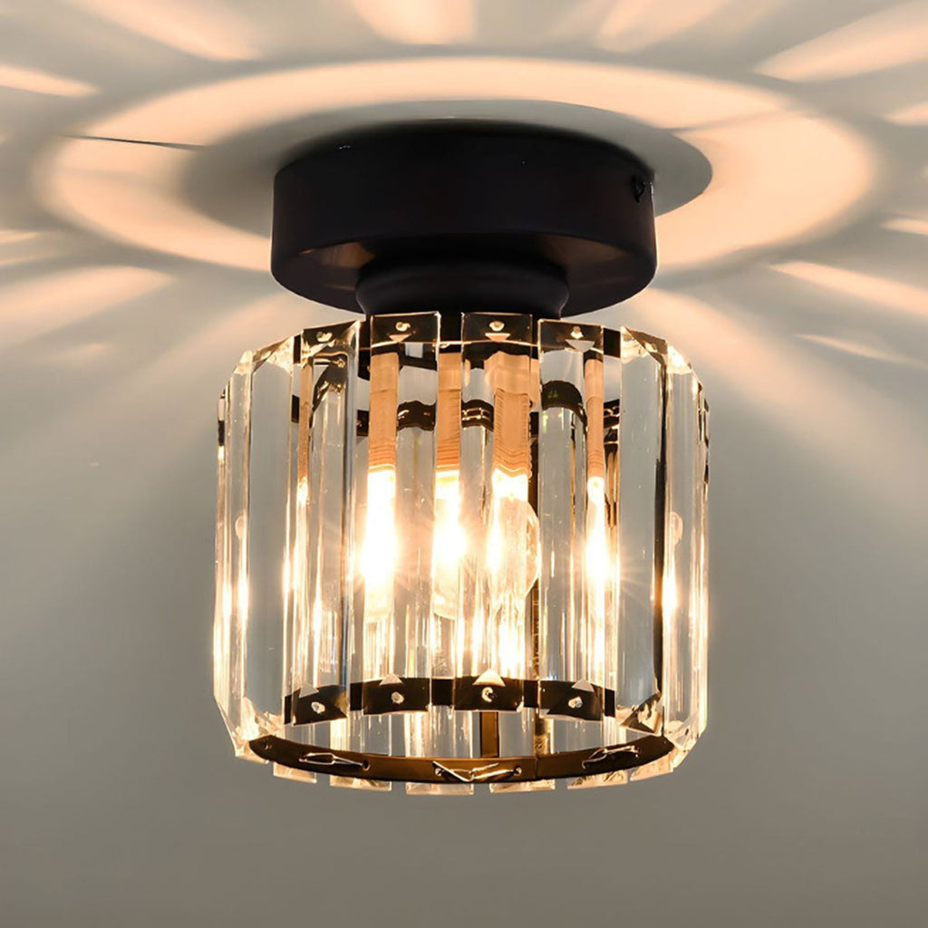 Modern Acrylic Semi-Flush Mount Ceiling Light for Living Room — Halden Lighting