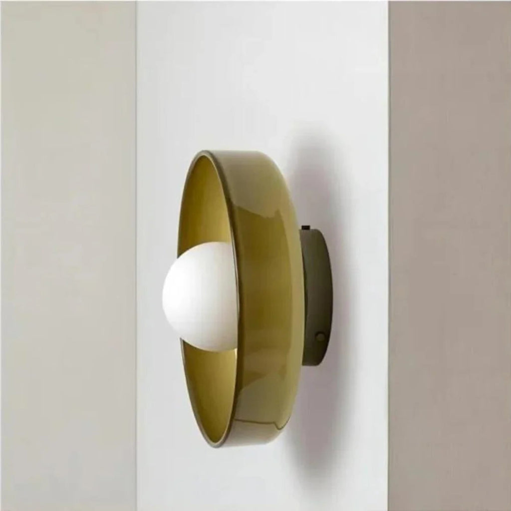 Retro Glass Flush Mount Ceiling Light With Warm LED Glow — Halden Lighting