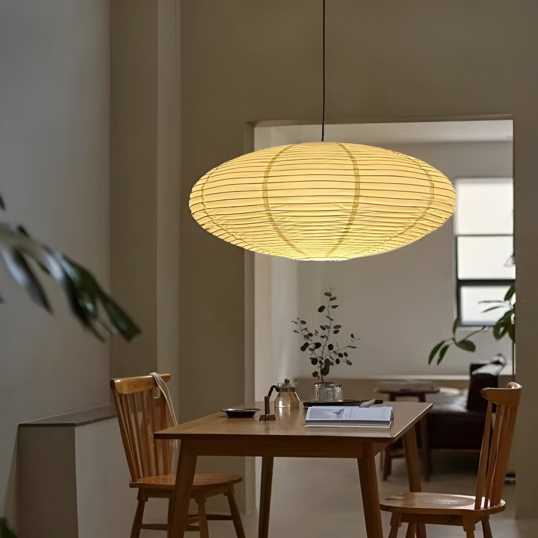 Scandinavian Paper Pendant Light With Warm LED Glow — Halden Lighting
