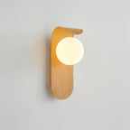 Modern Wood Wall Light With Tri-Colour LED Glow — Halden Lighting