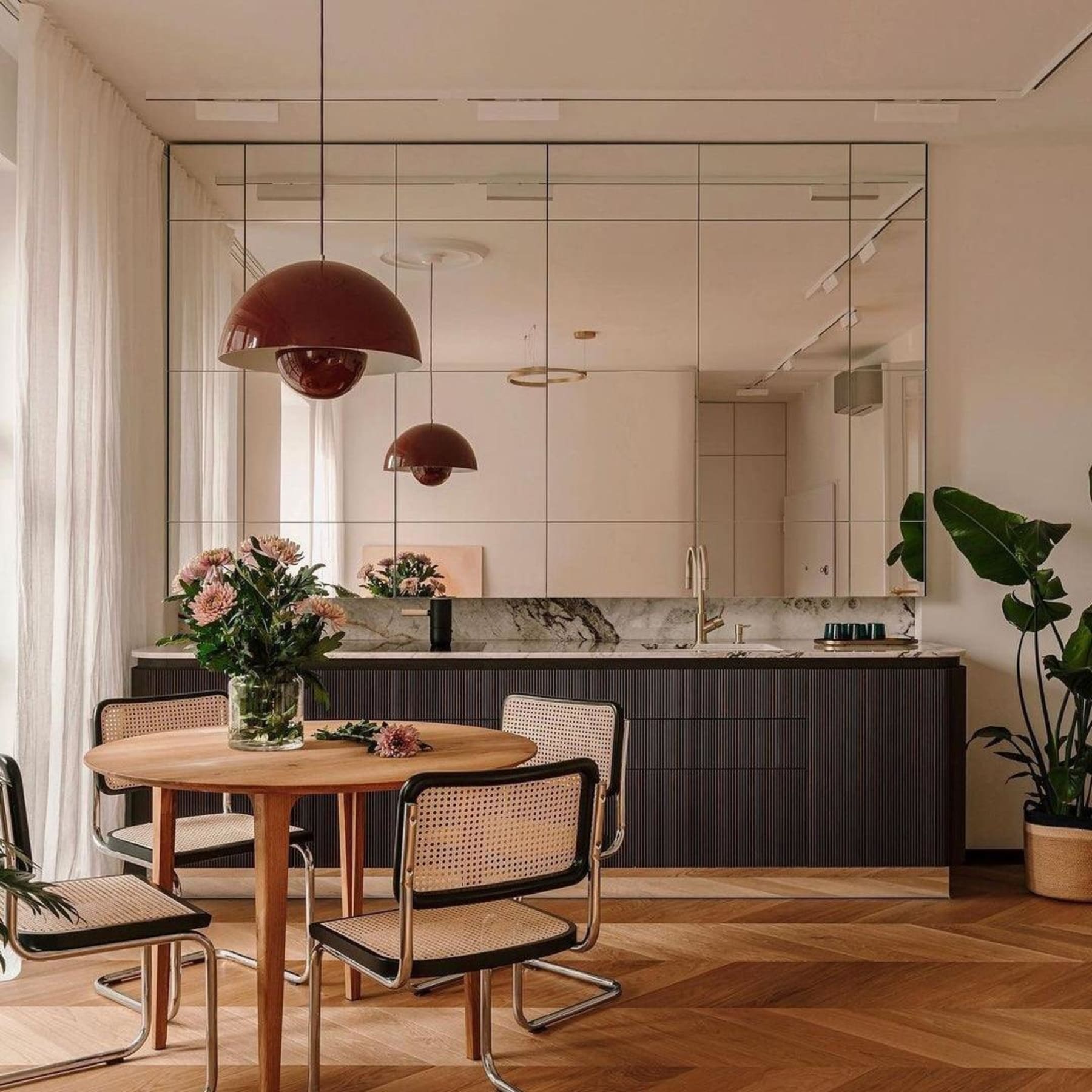 Modern Metal Dome Pendant Light With Integrated LED for Kitchen and Dining — Halden Lighting