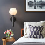 Modern Metal Wall Light With Integrated LED for Living Room — Halden Lighting