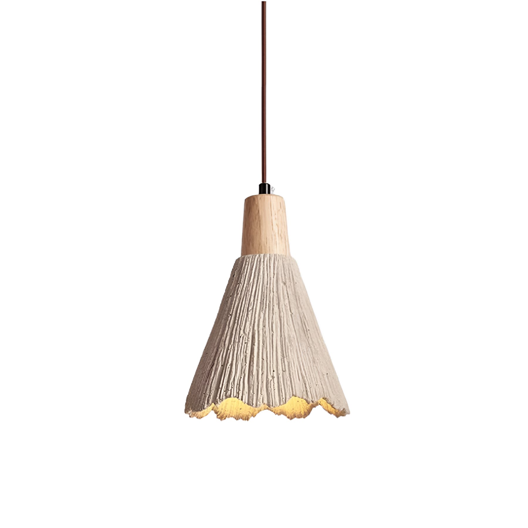 Modern Concrete Pendant Light With Warm LED Glow in Ø16 x 21 cm (Ø6.3" x 8.3") — Halden Lighting