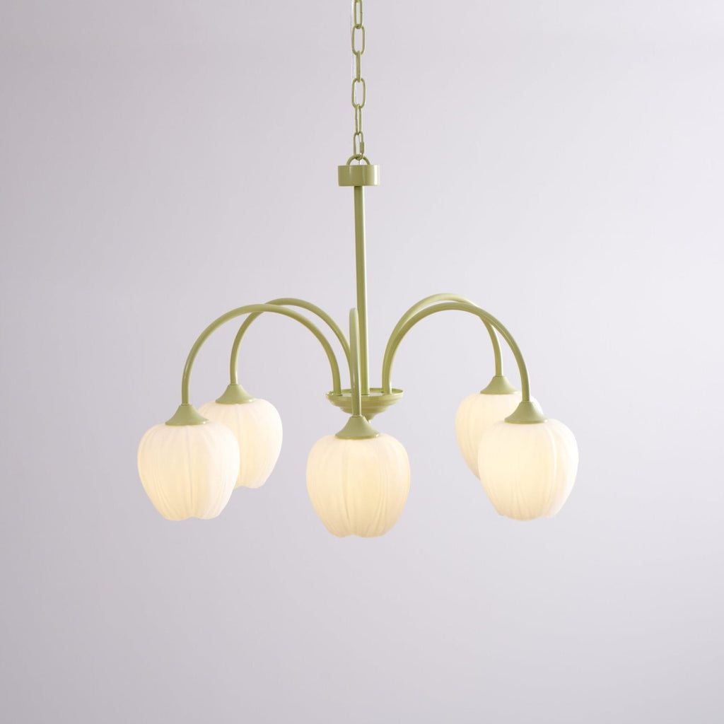 Retro Metal And Glass Chandelier With Included Bulbs For Living Room — Halden Lighting