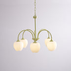 Retro Metal And Glass Chandelier With Included Bulbs For Living Room — Halden Lighting