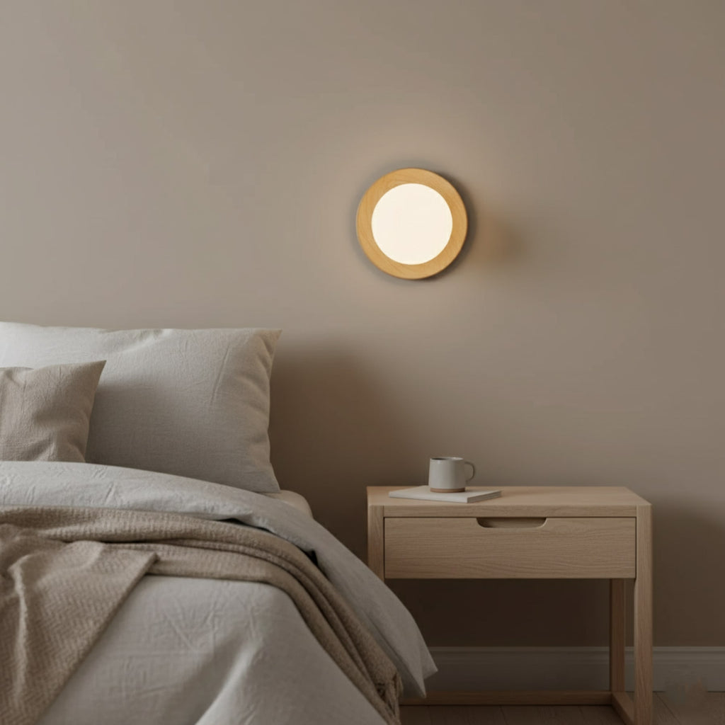 Modern Wood Wall Light for Living Room and Bedroom — Halden Lighting