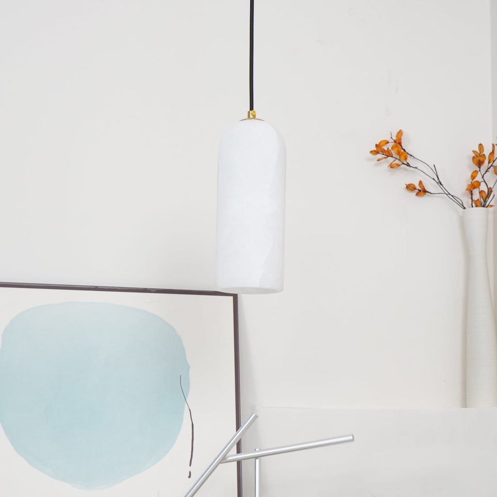 Modern Marble Pendant Light With Warm LED Glow — Halden Lighting