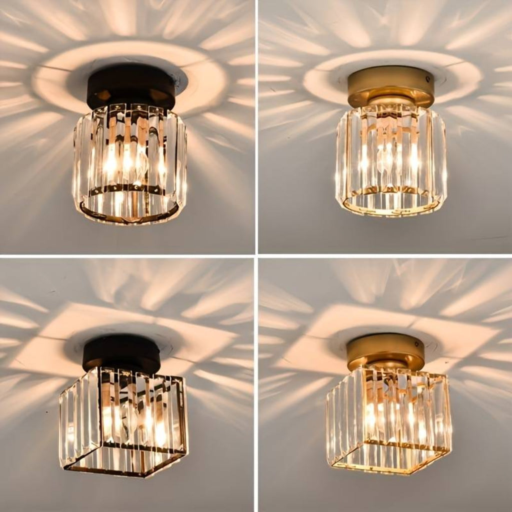 Modern Acrylic Semi-Flush Mount Ceiling Light for Living Room — Halden Lighting