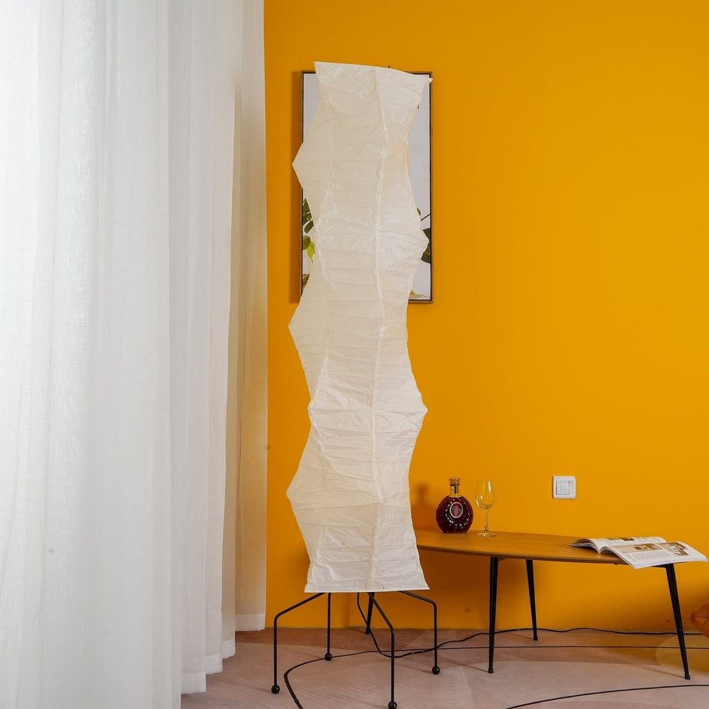 Modern Rice Paper Floor Lamp for Living Room and Bedroom — Halden Lighting