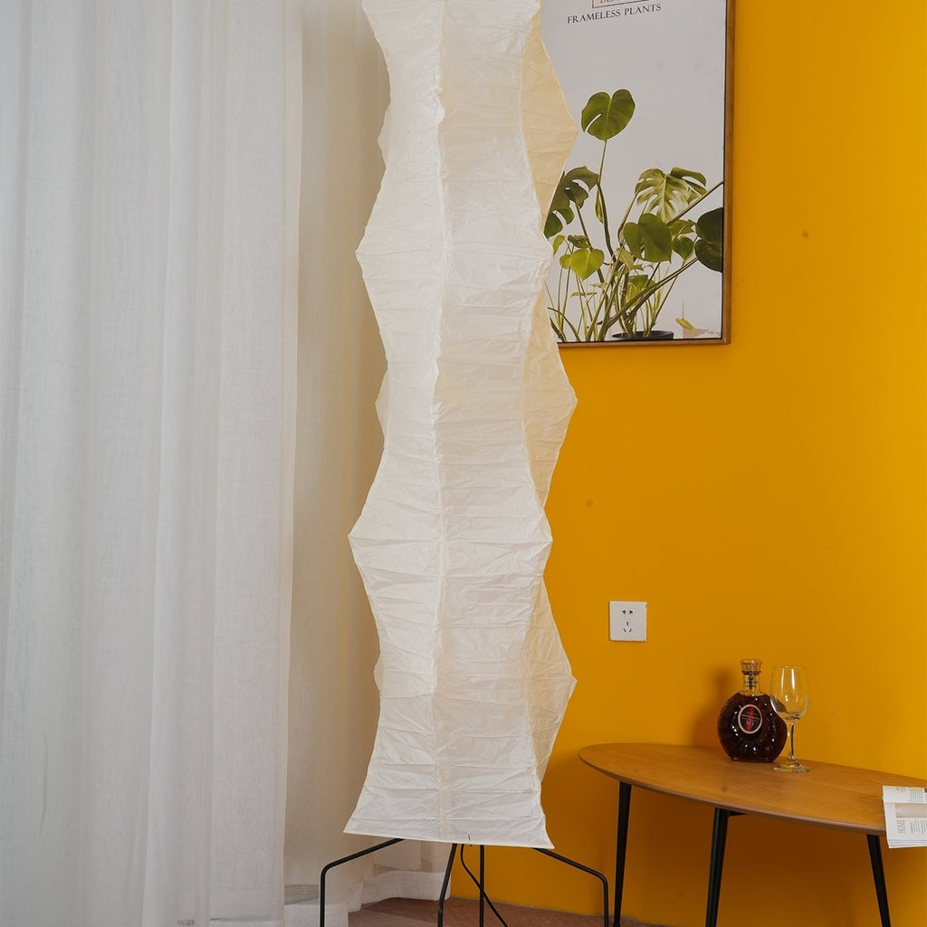 Modern Rice Paper Floor Lamp for Living Room and Bedroom — Halden Lighting