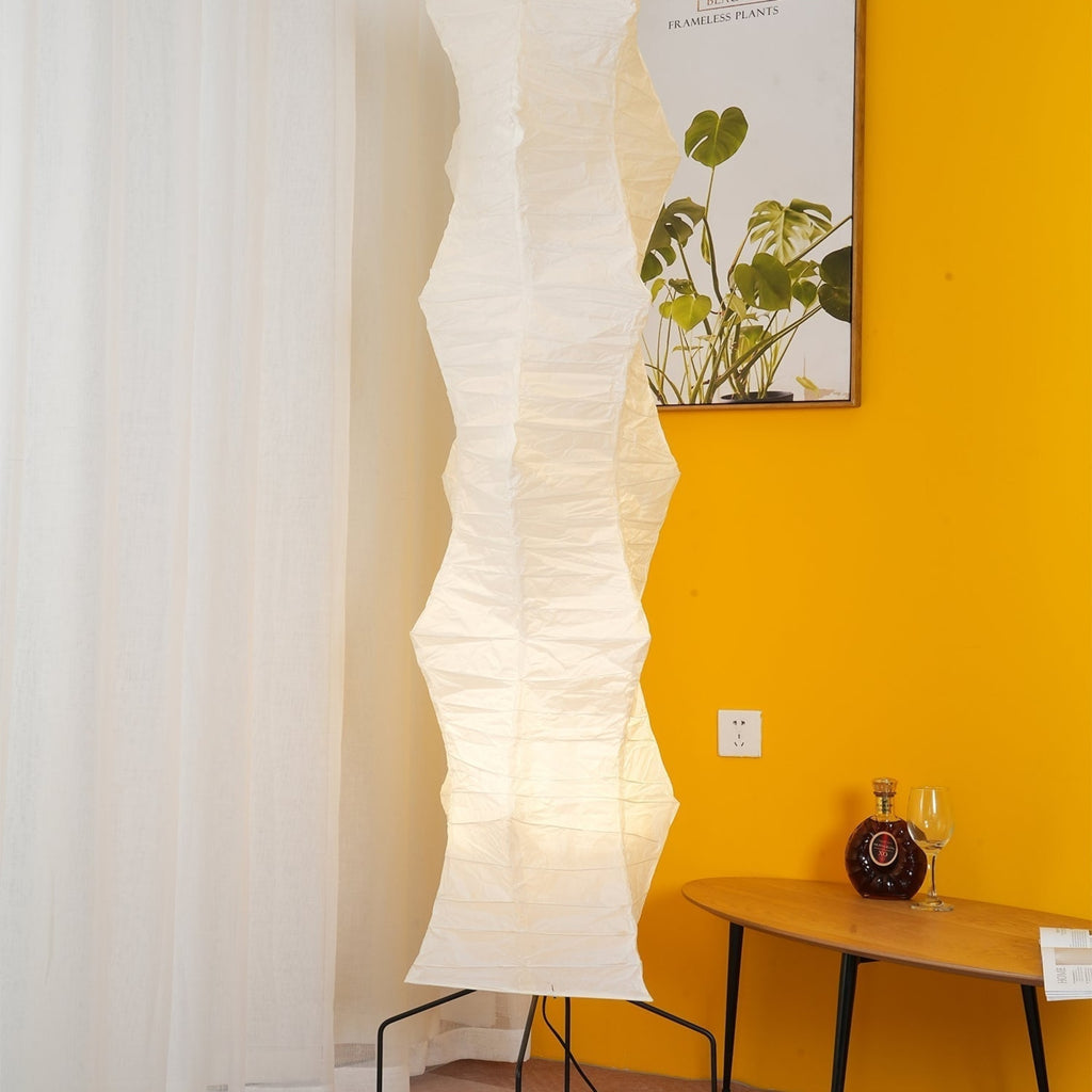 Modern Rice Paper Floor Lamp for Living Room and Bedroom — Halden Lighting