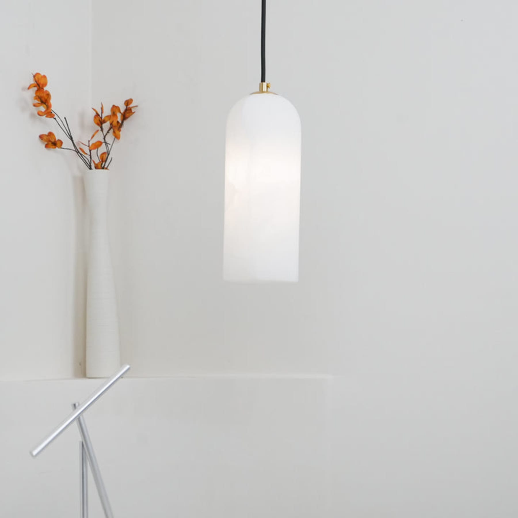 Modern Marble Pendant Light With Warm LED Glow — Halden Lighting