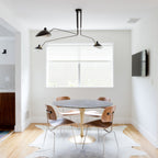 Modern Linear Metal Ceiling Light for Living Room — Halden Lighting