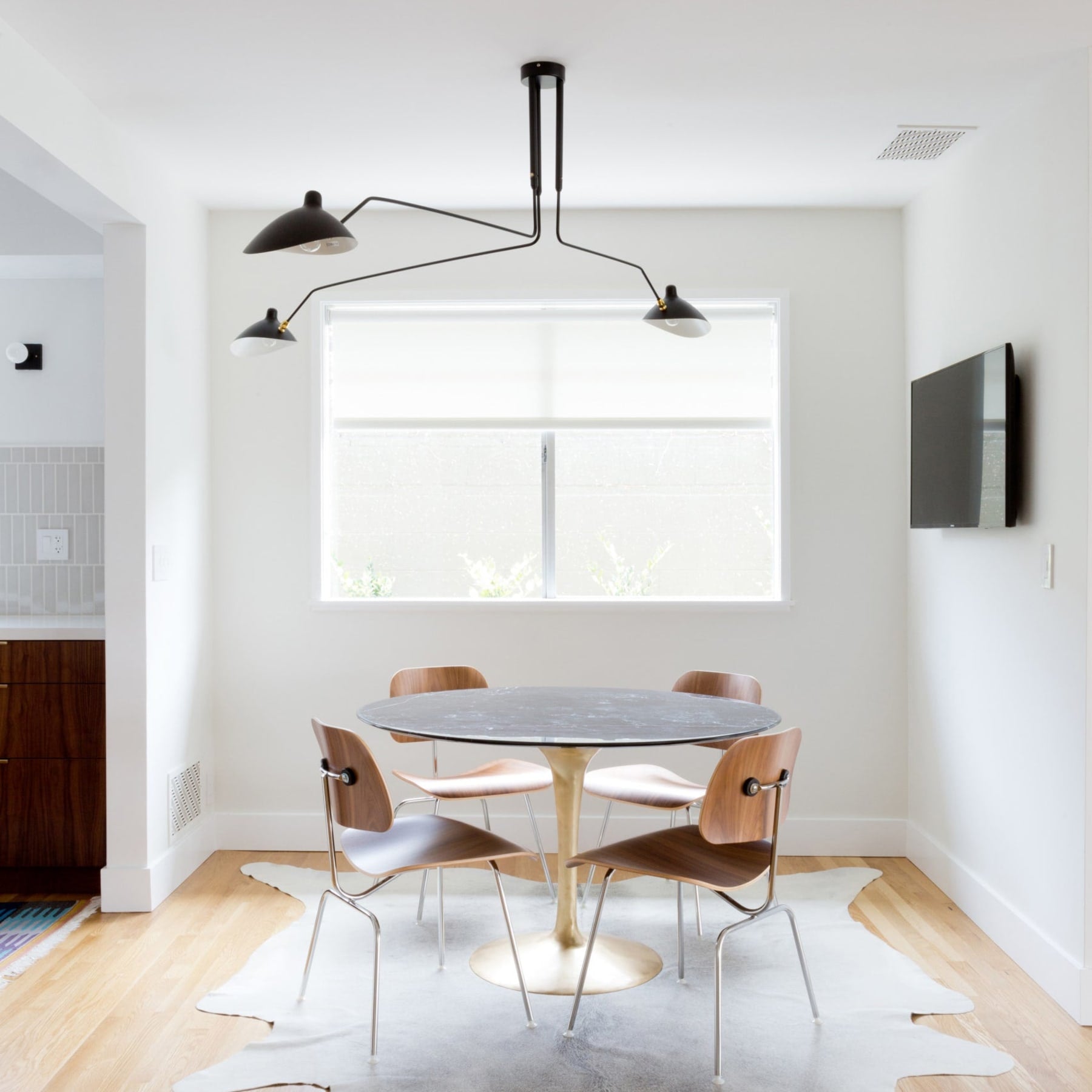 Modern Linear Metal Ceiling Light for Living Room — Halden Lighting