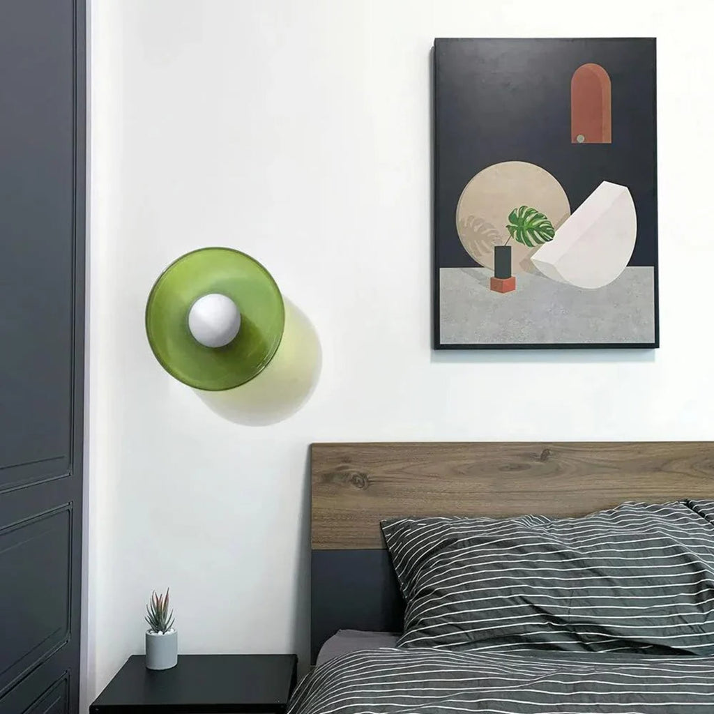 Retro Glass Flush Mount Ceiling Light With Warm LED Glow — Halden Lighting