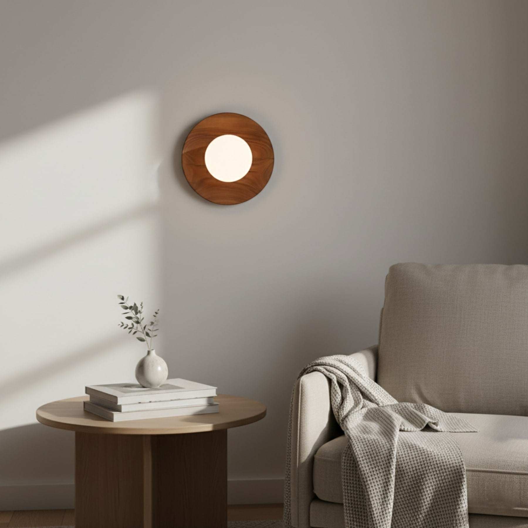 Modern Wood Wall Light for Living Room and Bedroom — Halden Lighting