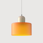 Modern Glass Pendant Light for Kitchen and Dining Room in Orange — Halden Lighting