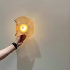 Modern Glass Wall Light With Warm LED Glow — Halden Lighting