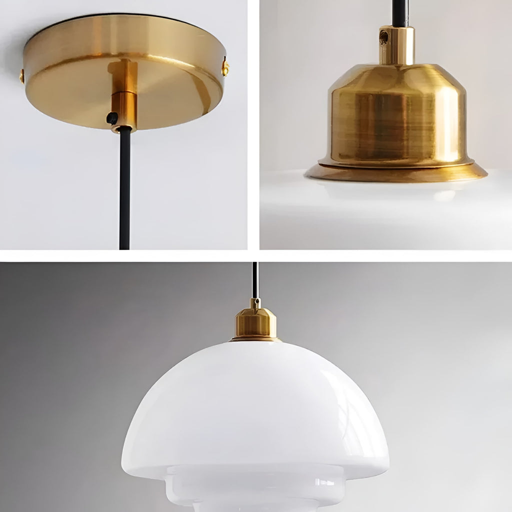 Modern Glass Pendant Light With Warm LED Glow for Dining Room — Halden Lighting