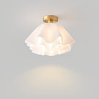 Modern Copper and Acrylic Semi-Flush Ceiling Light With Dimmable Glow — Halden Lighting