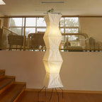 Modern Rice Paper Floor Lamp for Living Room and Bedroom — Halden Lighting