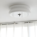 Retro Glass Flush Mount Ceiling Light For Living Room — Halden Lighting