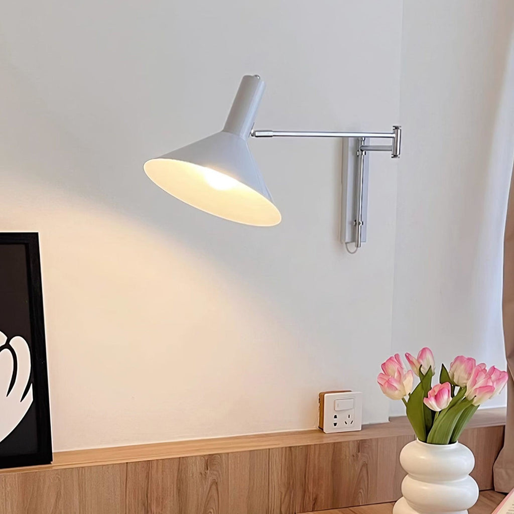 Retro Metal Wall Light With Tri-Colour LED Glow — Halden Lighting