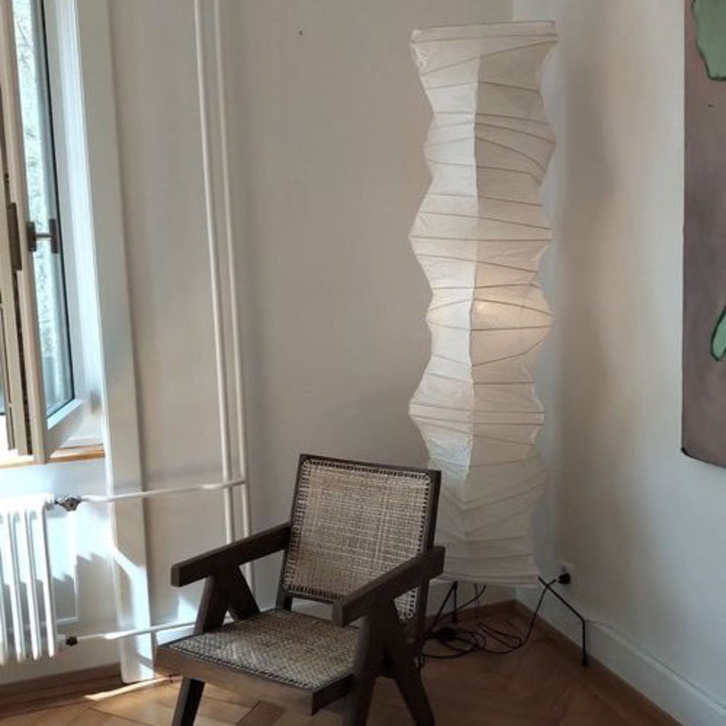 Modern Rice Paper Floor Lamp for Living Room and Bedroom — Halden Lighting