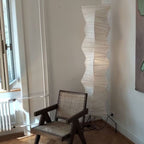 Modern Rice Paper Floor Lamp for Living Room and Bedroom — Halden Lighting