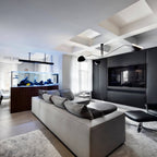 Modern Linear Metal Ceiling Light for Living Room — Halden Lighting