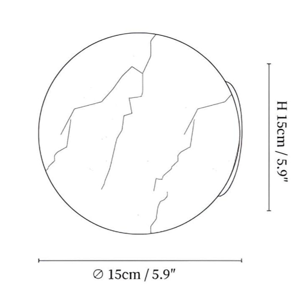 Marble Modern Wall Light With Warm LED Glow — Halden Lighting
