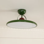 Modern Metal Semi-Flush Ceiling Light With Tri-Colour Dimming — Halden Lighting