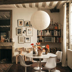 Minimalist Round Lantern Pendant Light With Fabric Shade — Halden Lighting