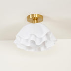 Modern Copper and Acrylic Semi-Flush Ceiling Light With Dimmable Glow — Halden Lighting