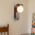 Modern Wood Wall Light With Tri-Colour LED Glow — Halden Lighting