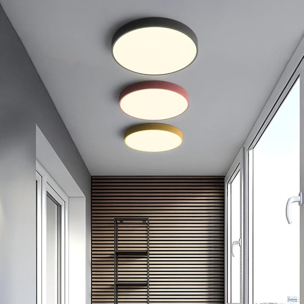 Modern Metal Flush Mount Ceiling Light With Stepless Dimming — Halden Lighting