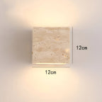 Modern Travertine Stone Wall Light With Warm LED Glow — Halden Lighting