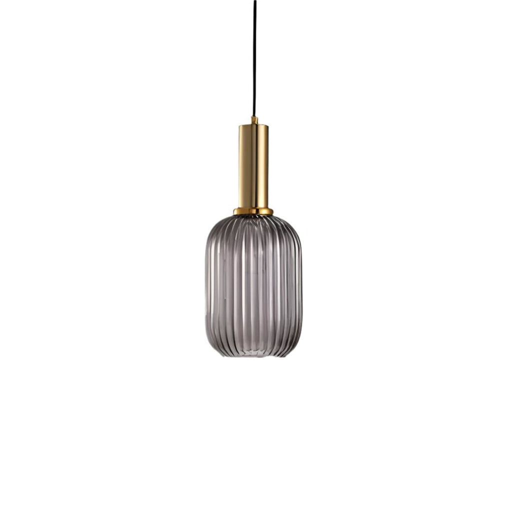Modern Glass Pendant Light With Warm LED Glow in Gold — Halden Lighting
