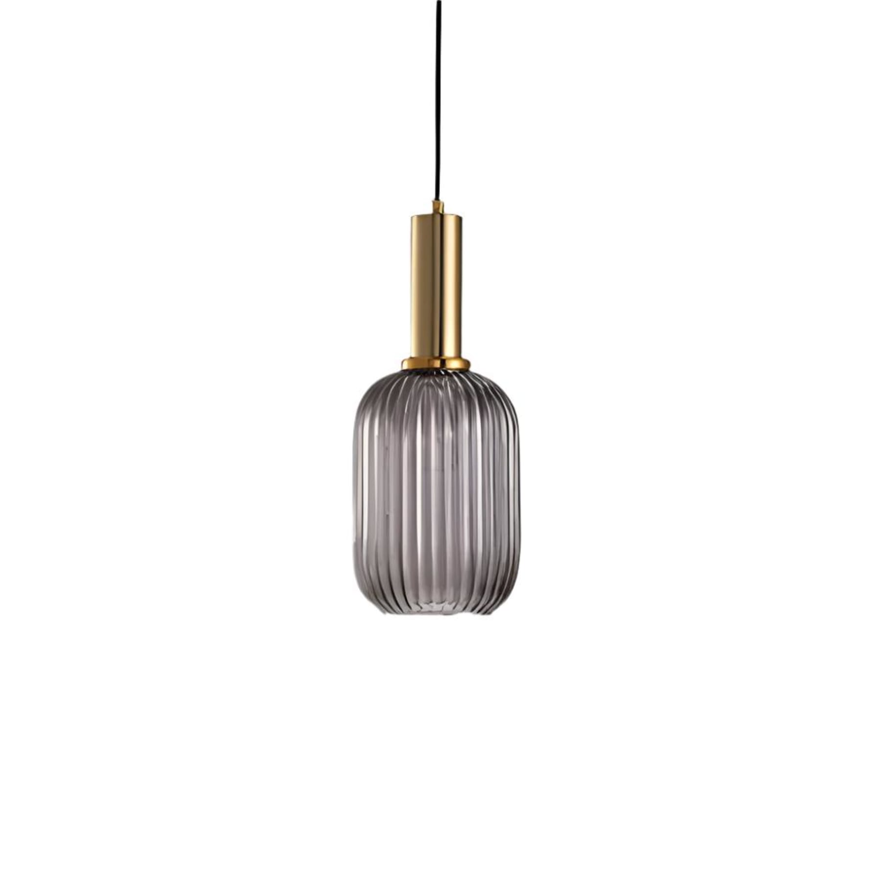 Modern Glass Pendant Light With Warm LED Glow in Gold — Halden Lighting