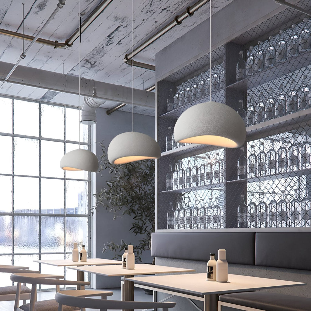 Modern Stone Pendant Light With Matte Finish for Living Room — Halden Lighting