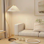 Scandinavian Wood Floor Lamp With Warm LED Glow for Living Room — Halden Lighting