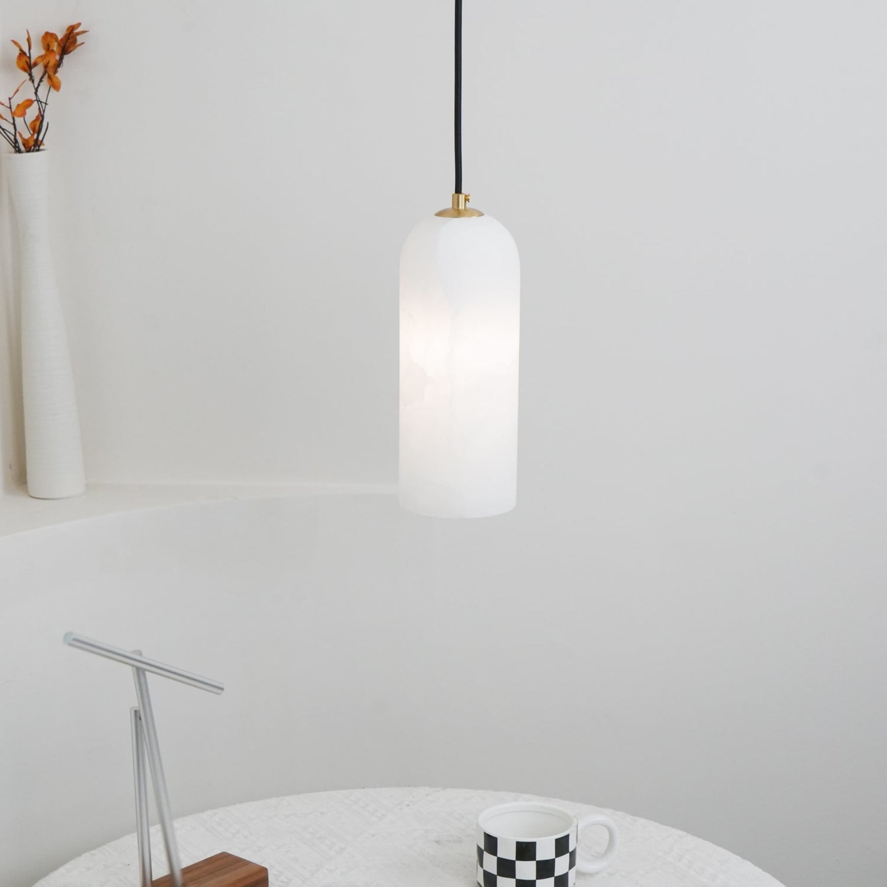 Modern Marble Pendant Light With Warm LED Glow — Halden Lighting