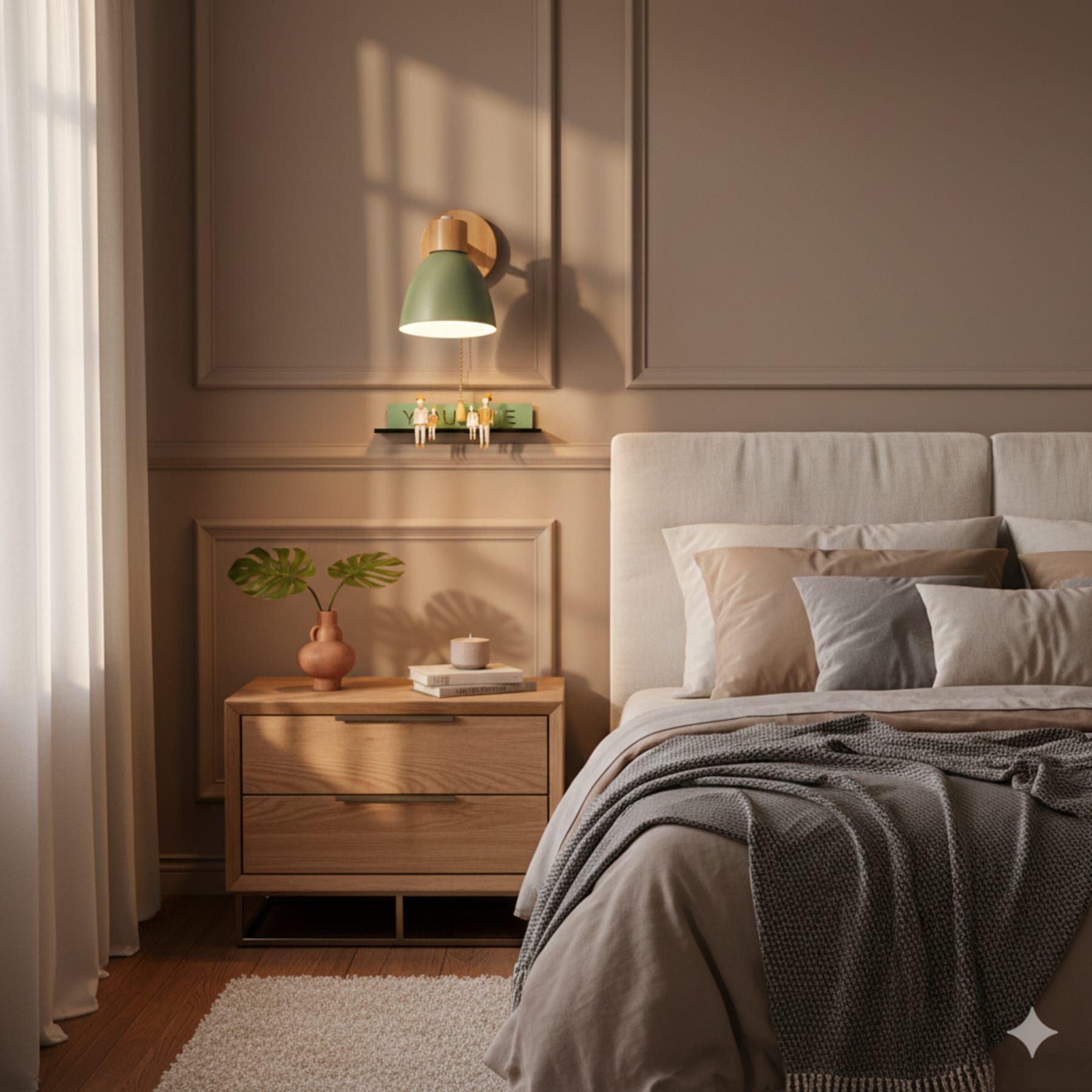 Modern Wood Wall Light With Matte Finish — Halden Lighting