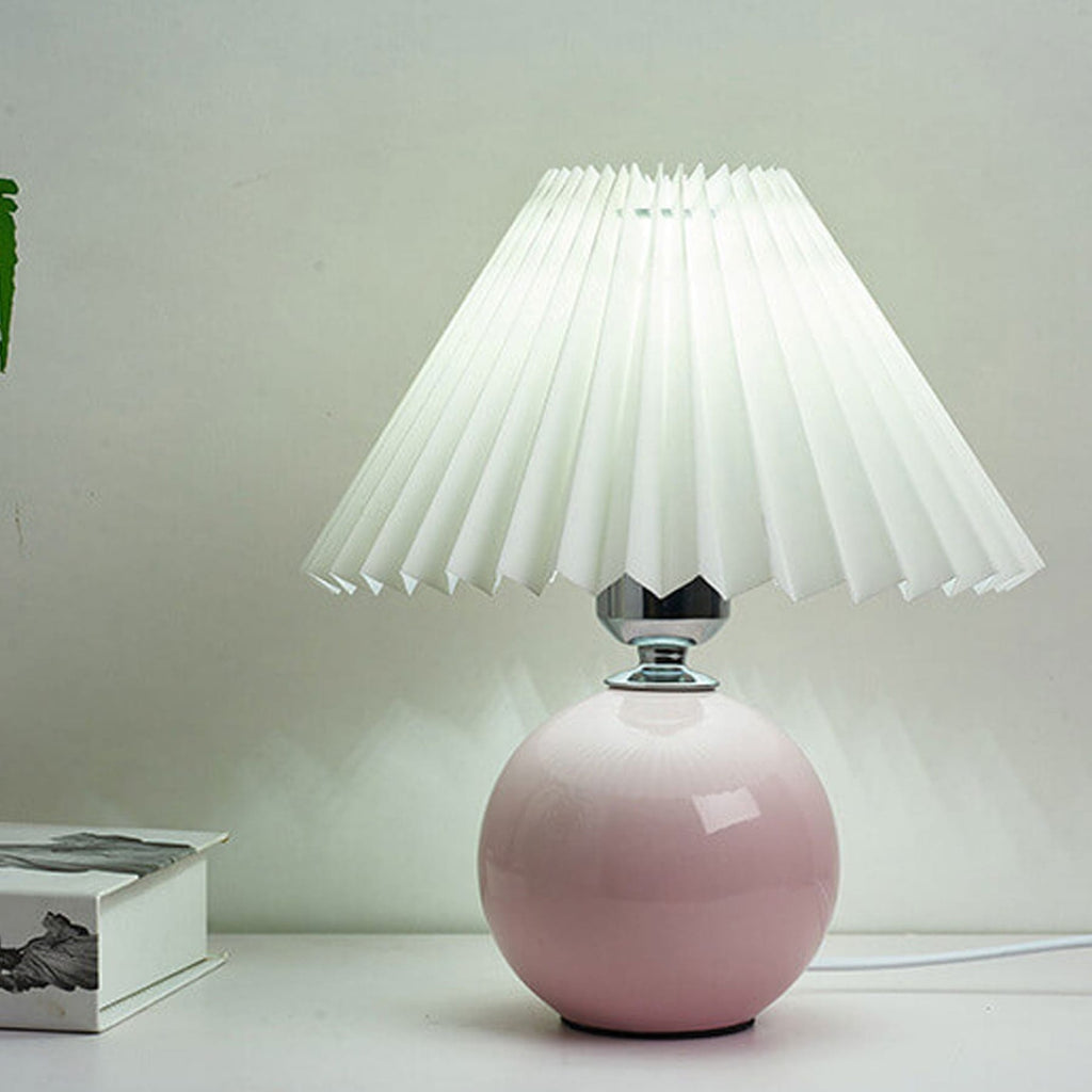 Retro Ceramic Table Lamp With Warm LED Glow — Halden Lighting